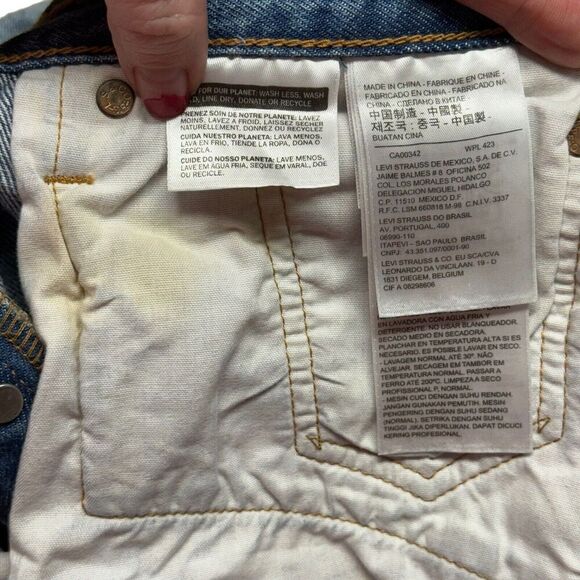 Levi's 501S Skinny Jeans in Old Hangouts Button Fly Denim Size 30 Distressed Mom - Picture 16 of 16
